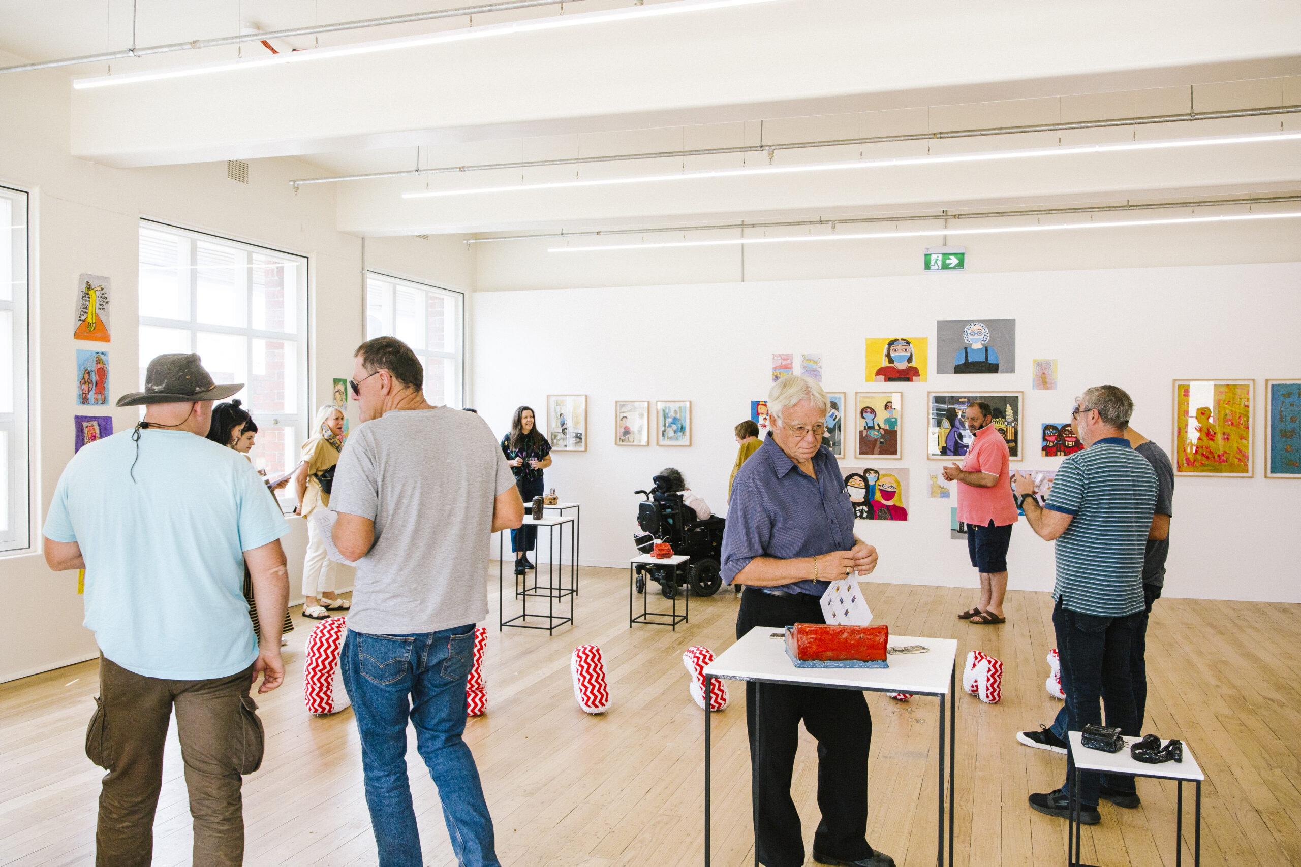 Visitors at the opening of Where The Art Is