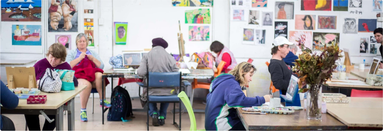 Artists in Arts Project Australia's studio