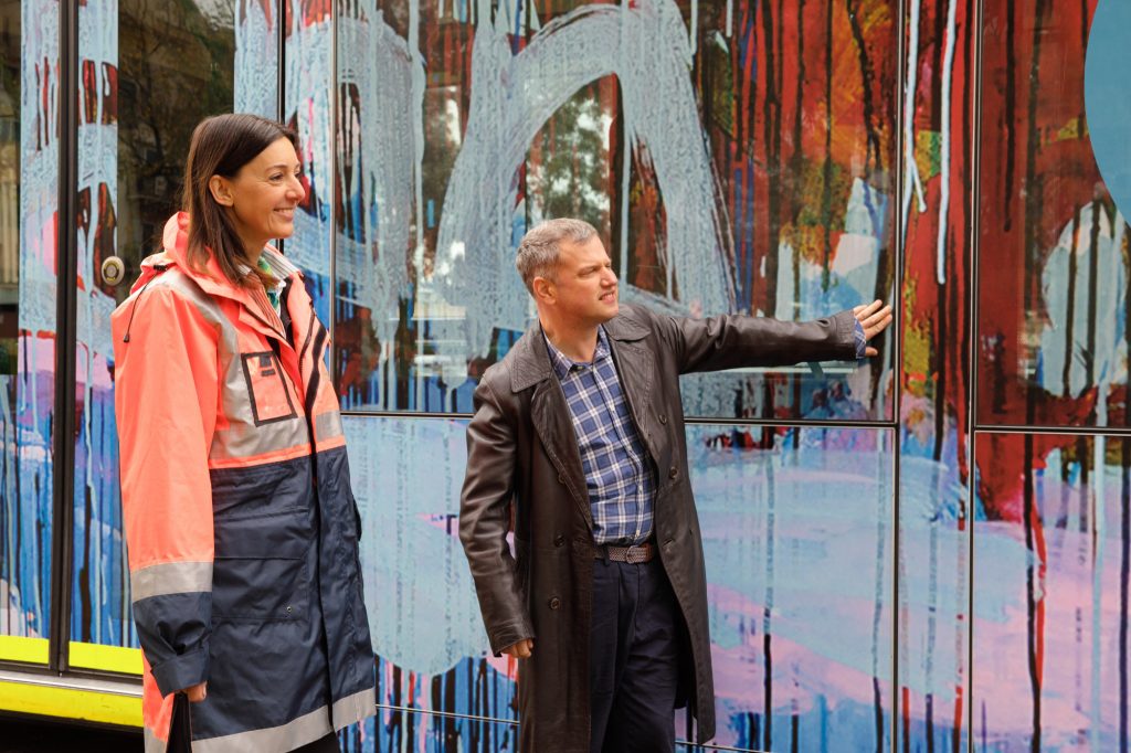 Warren O'Brien with his Art Tram