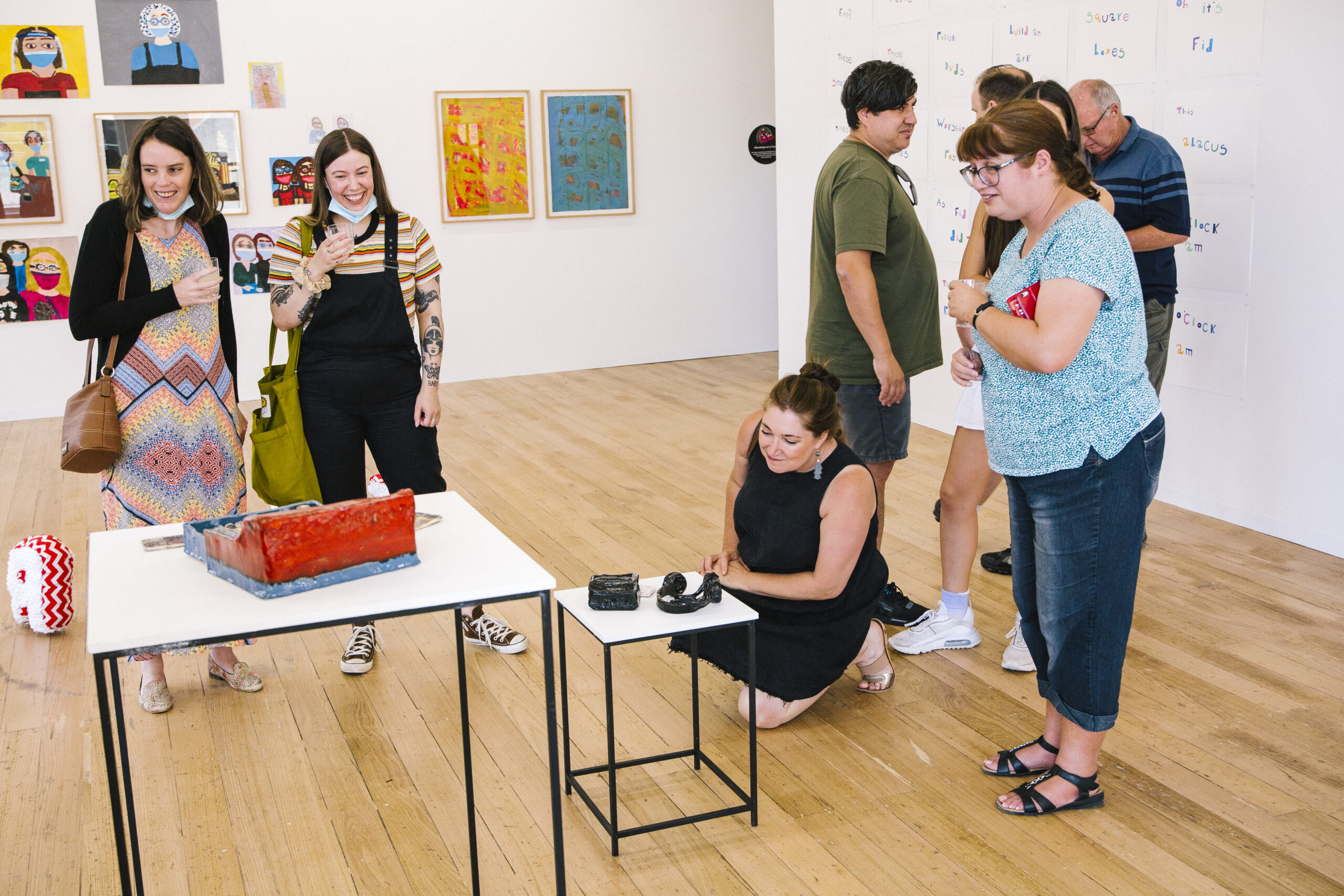 Visitors at the opening of Where The Art Is