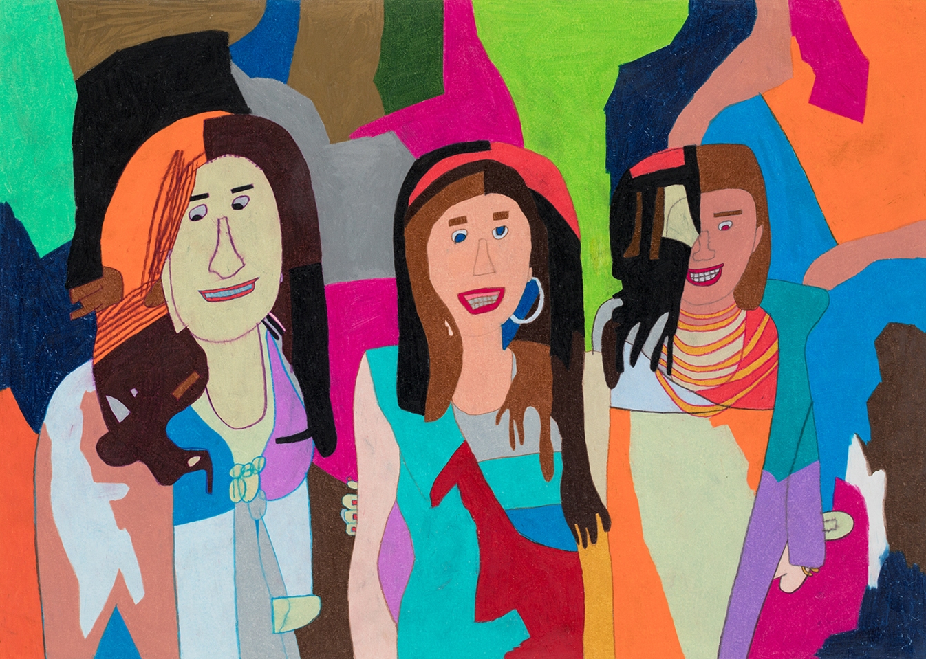 Anthony Romagnano Familia Missoni 2022 pencil on paper 50 x 70 cm AR22-0049