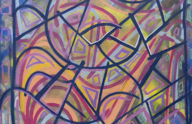 an image of an abstract graffiti painting