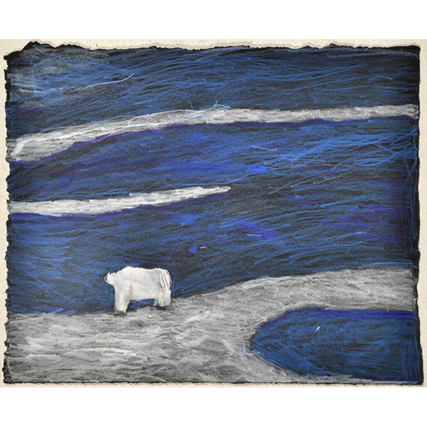 Untitled (polar bear in landscape)