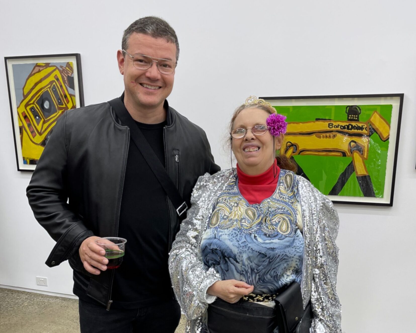 Duro Jovicic with artist Cathy Staughton