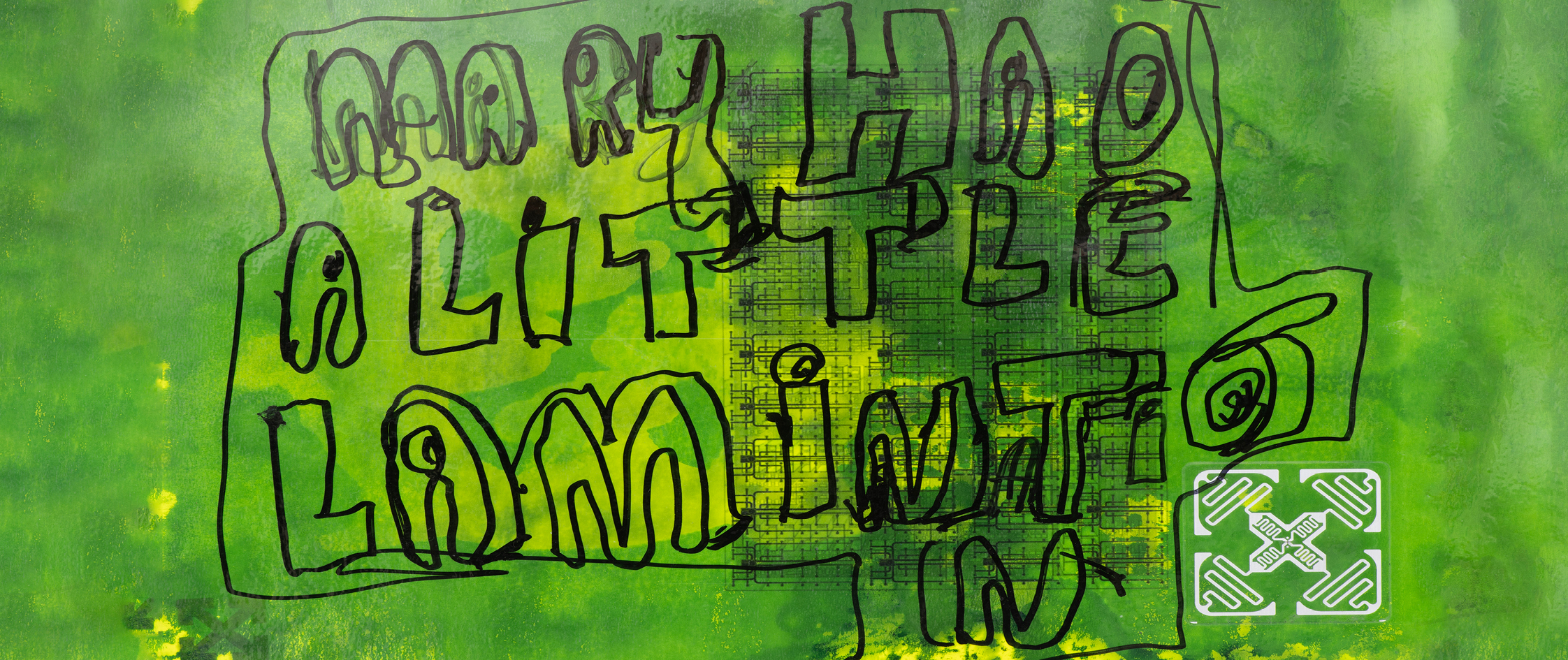 This is a promotional banner for the Lamination Station workshop with Adrian Lazzaro and Debris Facility.