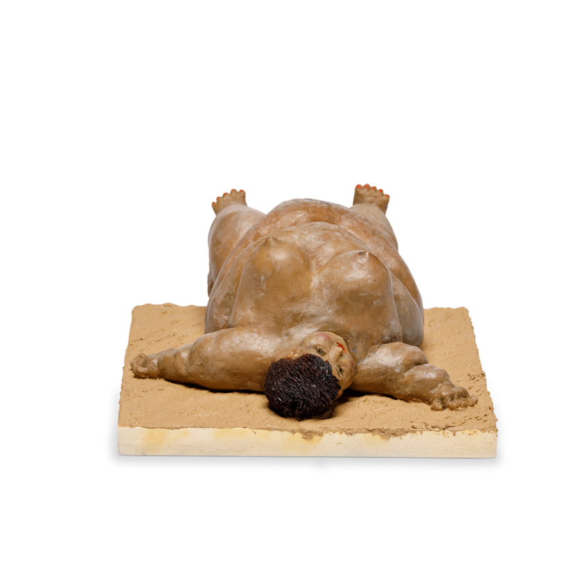 Imhabba the obese nude lying on back (means love in Maltese)