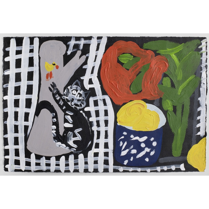 Two Lemons One Cat and One Flower