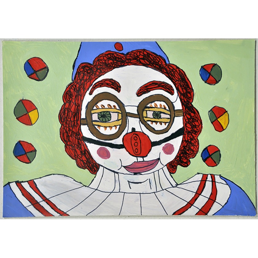 Cathy clown “Funny abound Bozo circle show” juggle ball