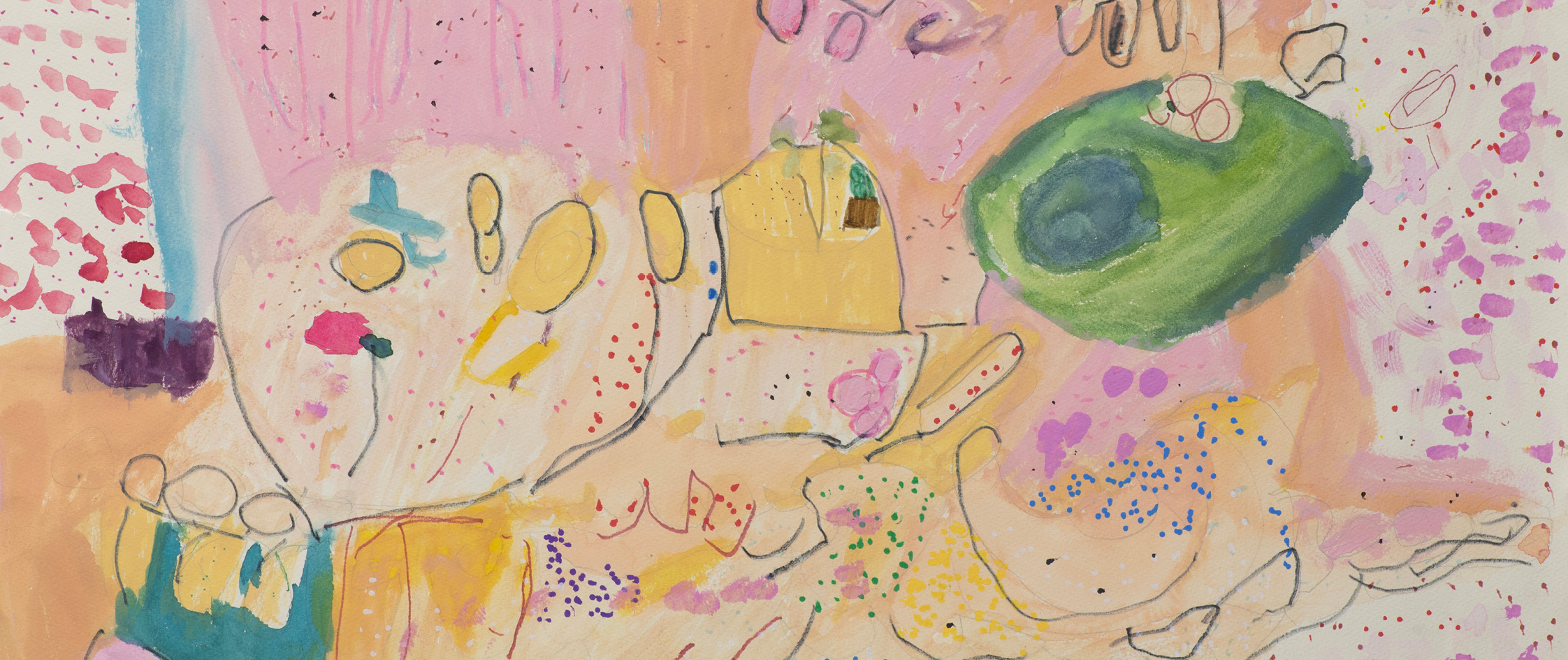 This is an image of an abstract artwork by Fiona Longhurst. It is promoting her solo exhibition.