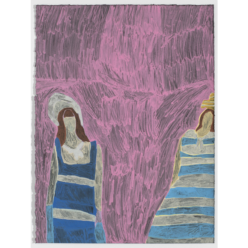 Girl in Blue and White Dress