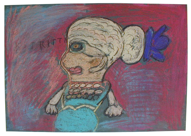 Doroth Berry drawn portrait of Kitty Ginter