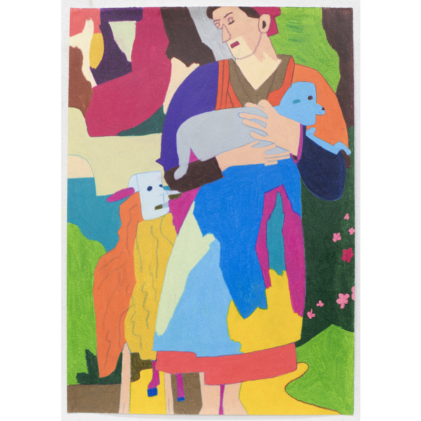 The Lady Shes Holding a Little Lamb